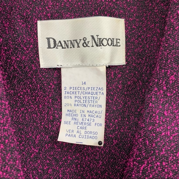 Vintage Three Button Blazer, Pink and Black - Picture 7 of 11